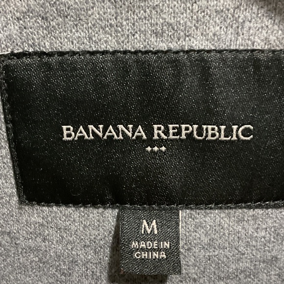 Banana Republic Light Gray Shirt Jacket MEDIUM - Picture 2 of 12